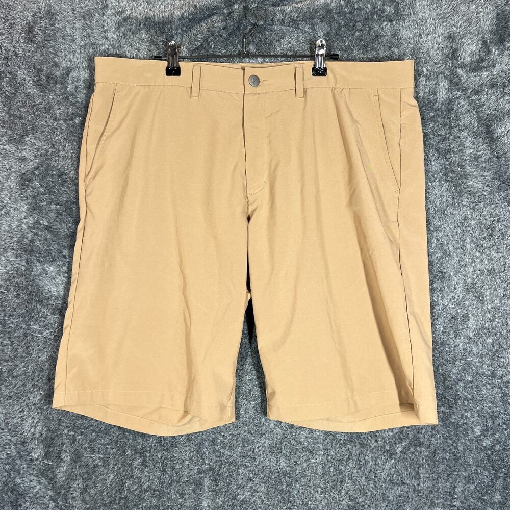 Primo Shorts Mens 40 Khaki Tan Golf Performance Stretch 11" Inseam Casual Light